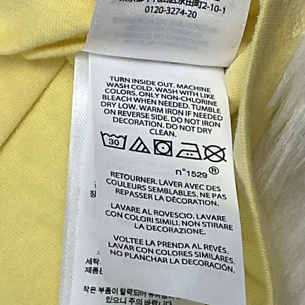 NEW Polo Ralph Lauren Polo Bear T-Shirt Girls Medium 8/10 Yellow Banana Peel